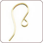 Humpback Earwire 18mm with Loop - Gold Filled