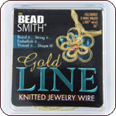 BeadSmith® GoldLine Knitted Jewelry Wire 0.007 Inch Dia. 3 Needle - 3 ft.