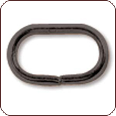 Jump Ring Flat Oval 5x8mm - Nickel Plated Brass