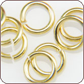 Jump Ring 19 Gauge 5mm - Gold Plated Brass