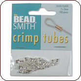 Crimp Tube 2mm - Sterling Silver Plate