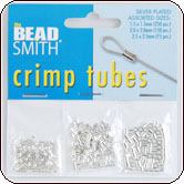Crimp Tube Assorted Sizes - Silver Plate