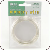 BeadSmith® Memory Wire for Bracelet (2.25 in.) 70 Loops - Silver-Plated