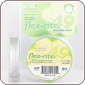 Flex-Rite® Beading Wire 49 Strand .018 in. 30 ft. - Pearl Silver
