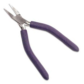 BeadSmith® Wire Work Pliers Narrow 2mm Flat Nose with Purple Foam Grip