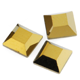 SWAROVSKI® ELEMENTS (2400) Square Flat Back Rhinestones 4mm Crystal Dorado
