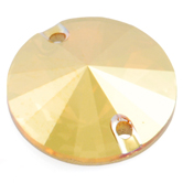 SWAROVSKI® ELEMENTS (3200) Rivoli Sew-on Rhinestones 14mm Crystal Metallic Sunshine