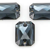 SWAROVSKI® ELEMENTS (3252) Emerald Cut Sew-on Rhinestones 20x14mm Graphite
