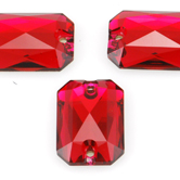 SWAROVSKI® ELEMENTS (3252) Emerald Cut Sew-on Rhinestones 20x14mm Scarlet