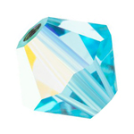 Preciosa® Rondelle Bicone Bead - 6mm Aqua Bohemica AB