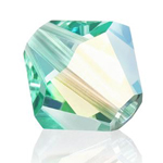 Preciosa® Rondelle Bicone Bead - 6mm Caribbean Sea AB