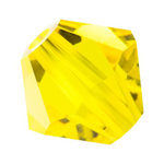 Preciosa® Rondelle Bicone Bead - 4mm Citrine