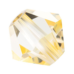 Preciosa® Rondelle Bicone Bead - 4mm Crystal Blond Flare