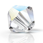 Preciosa® Rondelle Bicone Bead - 6mm Crystal Glitter