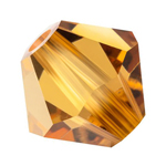 Preciosa® Rondelle Bicone Bead - 5mm Light Colorado Topaz