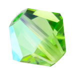 Preciosa® Rondelle Bicone Bead - 3mm Peridot AB