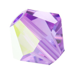 Preciosa® Rondelle Bicone Bead - 5mm Violet AB