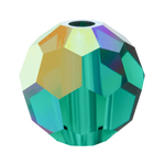 Preciosa® Simple Round Bead - 4mm Emerald AB