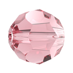 Preciosa® Simple Round Bead - 6mm Light Rose