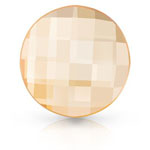 Preciosa® Chessboard Circle MAXIMA Flat Back 6mm Crystal Honey