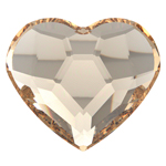 Preciosa® MAXIMA Flatback Non Hotfix Heart Stone - 6mm Crystal Honey