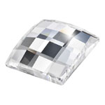 Preciosa® Chessboard Square MAXIMA Flat Back 8mm Crystal Clear