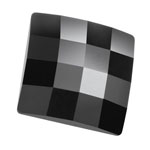 Preciosa® Chessboard Square MAXIMA Flat Back 8mm Jet