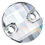 Preciosa® Chessboard Circle MAXIMA 2H Sew-on Stones 10mm Crystal Clear