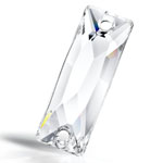 Preciosa® Slim Baguette MAXIMA 2H Sew-on Stones 18x6mm Crystal Clear