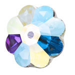 Preciosa® Loch Flower 1H Sew-on Stones 6mm Crystal AB