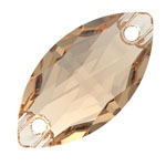 Preciosa® Navette 2H Sew-on Stones 12x6mm Crystal Honey