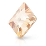 Preciosa® Loch Square 1H Sew-on Stones 8mm Crystal Honey