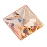 Preciosa® Square 2H Sew-on Stones 22mm Crystal Honey