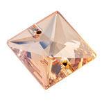 Preciosa® Square 2H Sew-on Stones 16mm Crystal Honey