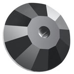Preciosa® Loch Rose VIVA12 1H Sew-on Stones 6mm Jet (Unfoiled)