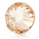Preciosa® Chaton Rose VIVA12 2H Sew-on Stones 8mm Crystal Honey