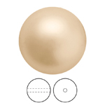 Preciosa® Nacre Round Pearl MAXIMA 1H - 12mm Pearl Effect Gold