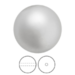 Preciosa® Nacre Round Pearl MAXIMA 1H - 12mm Pearl Effect Light Grey