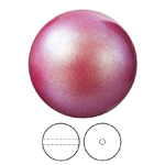 Preciosa® Nacre Round Pearl MAXIMA 1H - 8mm Pearlescent Red