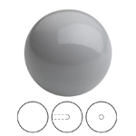 Preciosa® Nacre Round Pearl MAXIMA 1/2H - 10mm Crystal Ceramic Grey