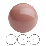 Preciosa® Nacre Round Pearl MAXIMA 1/2H - 5mm Crystal Salmon Rose
