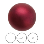 Preciosa® Nacre Round Pearl MAXIMA 1/2H - 5mm Pearl Effect Bordeaux