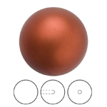 Preciosa® Nacre Round Pearl MAXIMA 1/2H - 5mm Pearl Effect Dark Copper