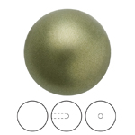 Preciosa® Nacre Round Pearl MAXIMA 1/2H - 8mm Pearl Effect Dark Green