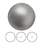 Preciosa® Nacre Round Pearl MAXIMA 1/2H - 8mm Pearl Effect Dark Grey