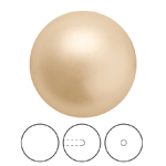 Preciosa® Nacre Round Pearl MAXIMA 1/2H - 12mm Pearl Effect Gold