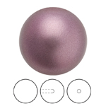 Preciosa® Nacre Round Pearl MAXIMA 1/2H - 8mm Pearl Effect Light Burgundy