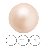 Preciosa® Nacre Round Pearl MAXIMA 1/2H - 8mm Pearl Effect Peach
