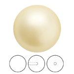 Preciosa® Nacre Round Pearl MAXIMA 1/2H - 4mm Pearl Effect Vanilla