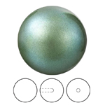 Preciosa® Nacre Round Pearl MAXIMA 1/2H - 10mm Pearlescent Green